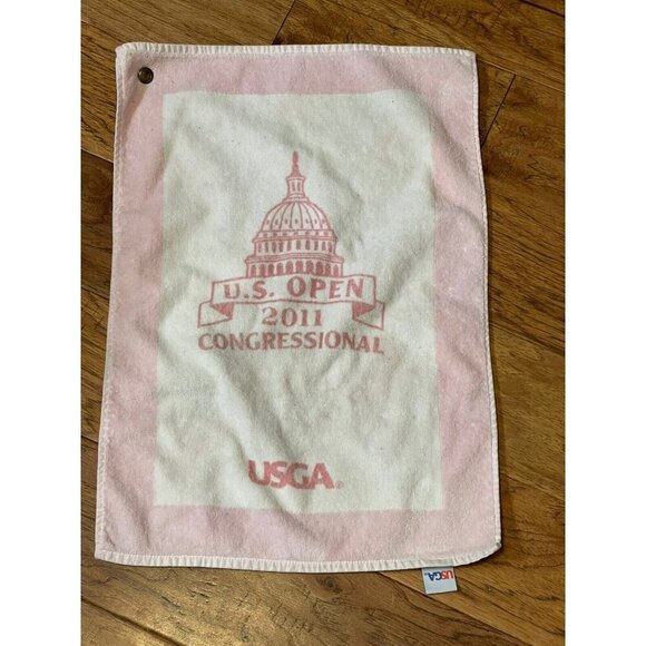 US OPEN Congressional Golf Towel  2011 Pink USGA - Picture 2 of 8